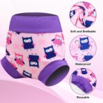Scutece reutilizabile, Set de 3, inot/piscina, unisex, 2-3 ani, multicolor cu modele - imagine 2