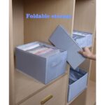 Set 3 organizatoare, 34x17x12 cm, 7 compartimente, textil, gri - imagine 4